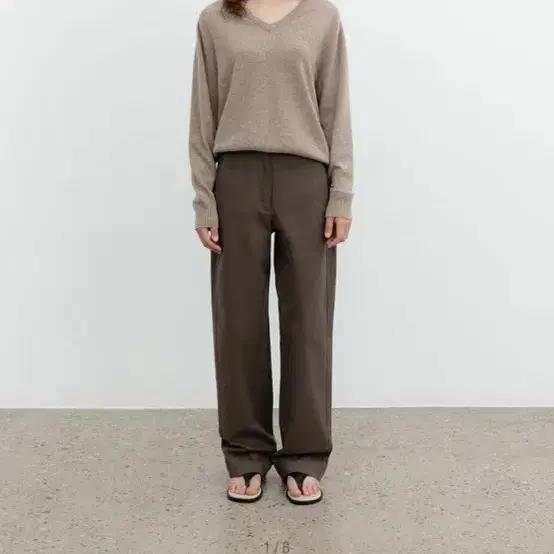 LFM Wide Leg Cotton Pants / Khaki Brown