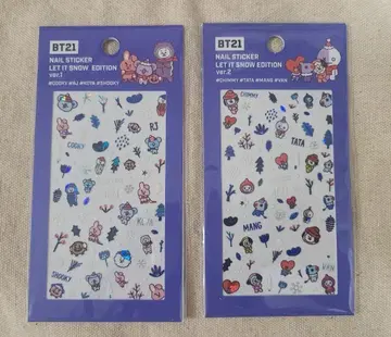 [미사용 새상품] BTS 네일씰 윈터 SNOW 스노우 스노우