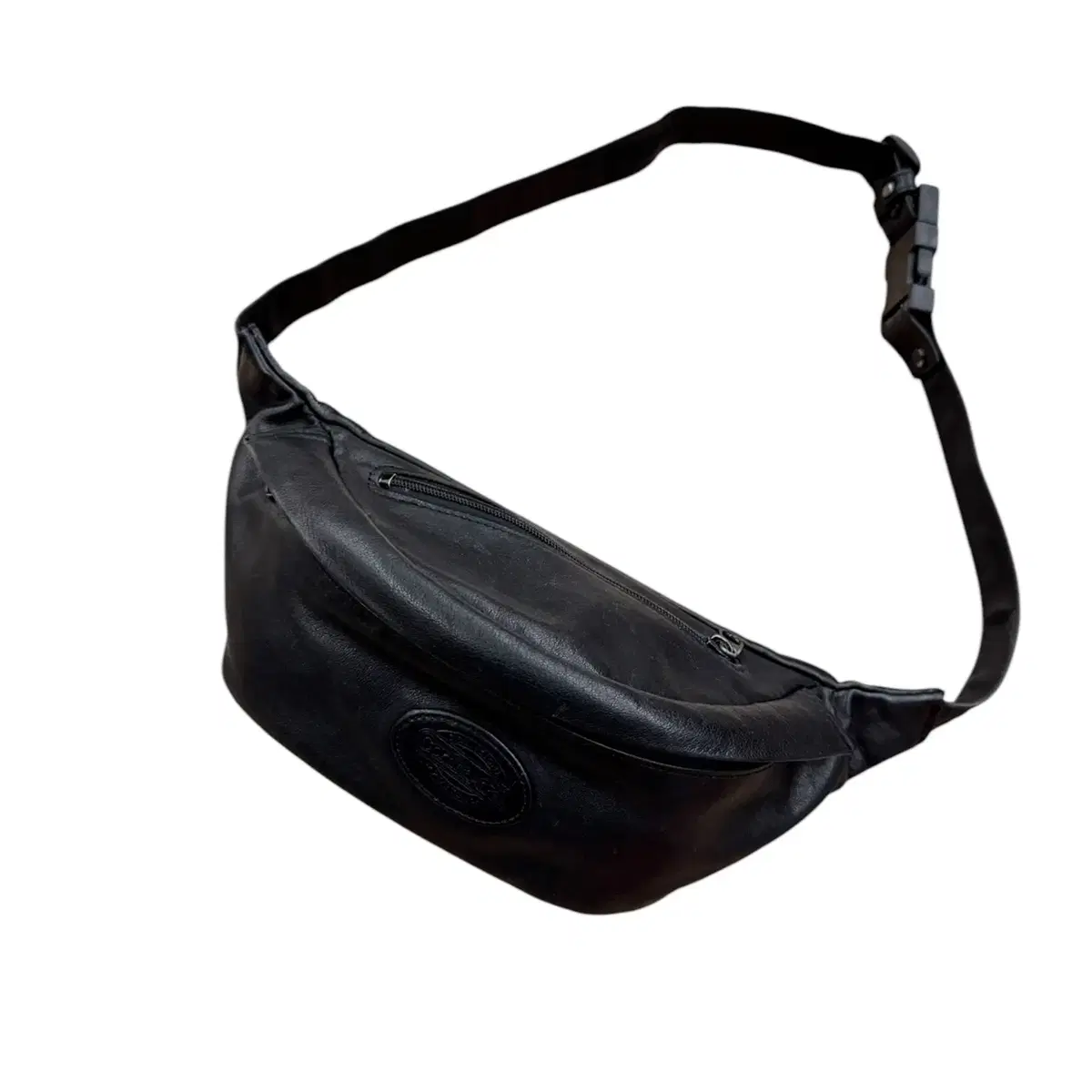 Yoshida Porter Cortina Leather Waist Bag in Black