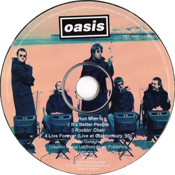 Oasis - Roll With It (싱글CD) 영국반 초판 NM