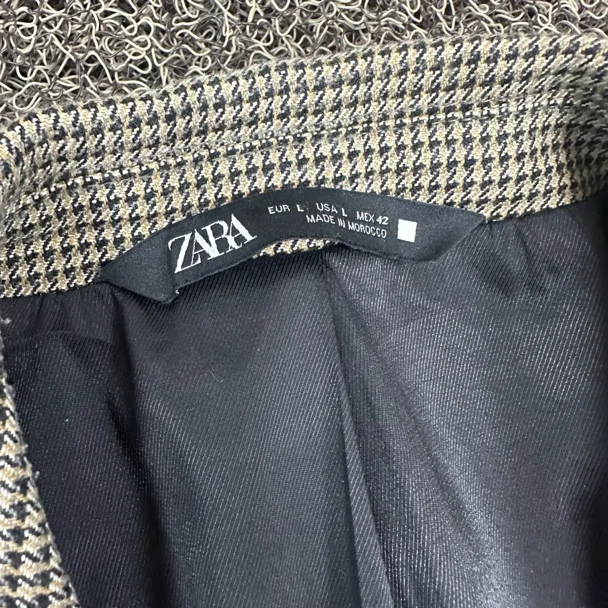 ZARA 자라 남성 체크 원버튼 블레이져 자켓 L