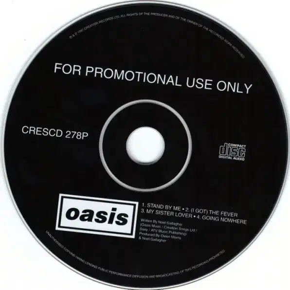 Oasis - Stand By Me (싱글CD) 영국반 프로모 NM-