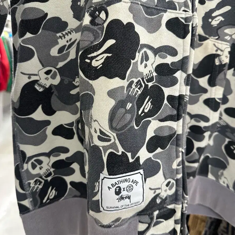 베이프X스투시 콜라보 후드집업 m사이즈 bape stussy