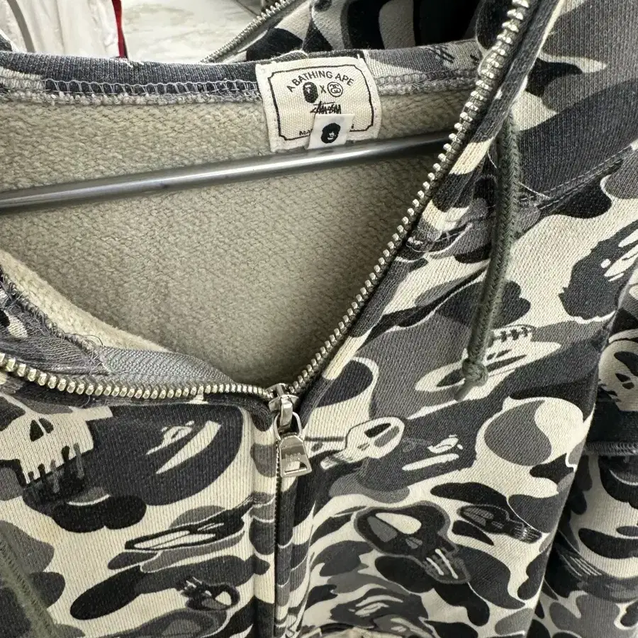 베이프X스투시 콜라보 후드집업 m사이즈 bape stussy