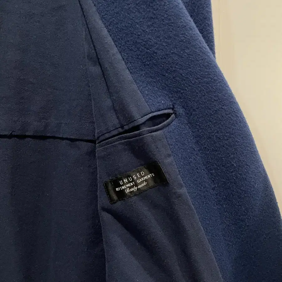 UNUSED Blue Wool Angora Chester Coat