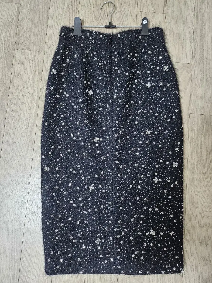 W컨셉 Milkyway Sequin Skirt_Black (36_M)