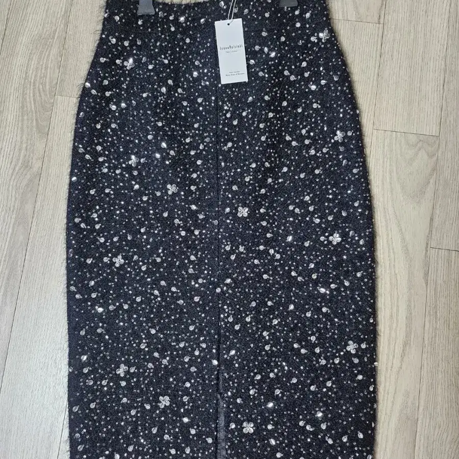 W컨셉 Milkyway Sequin Skirt_Black (36_M)