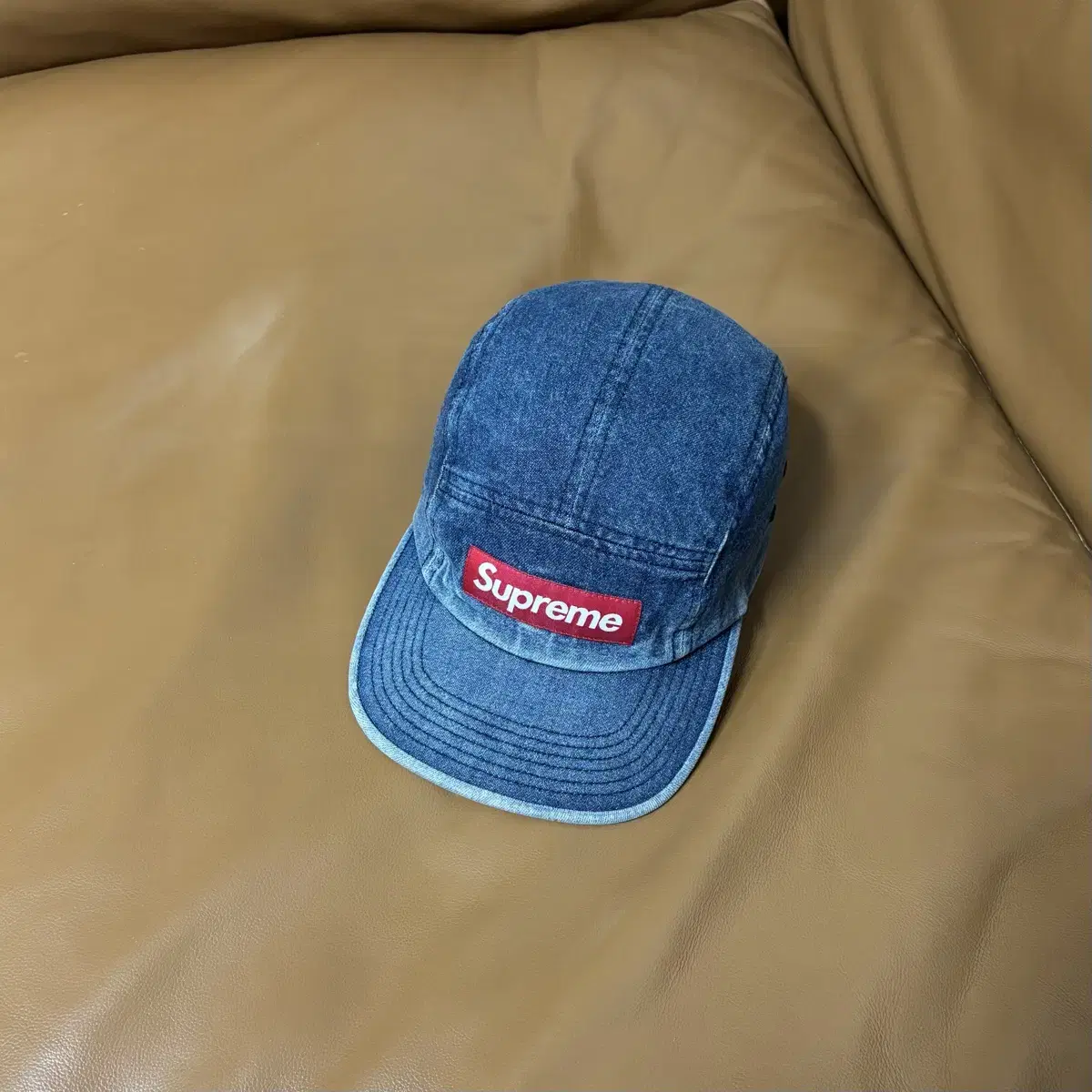 Supreme 슈프림 데님 캠프캡 모자 (Washed Denim)