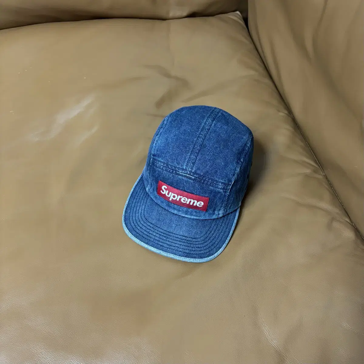 Supreme 슈프림 데님 캠프캡 모자 (Washed Denim)