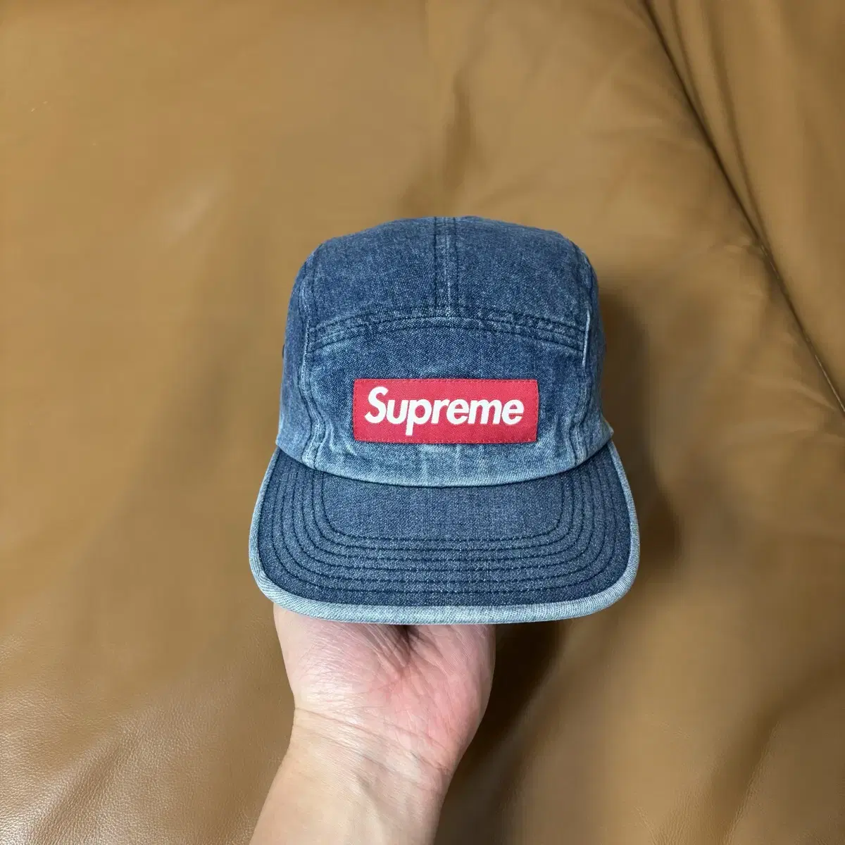 Supreme 슈프림 데님 캠프캡 모자 (Washed Denim)