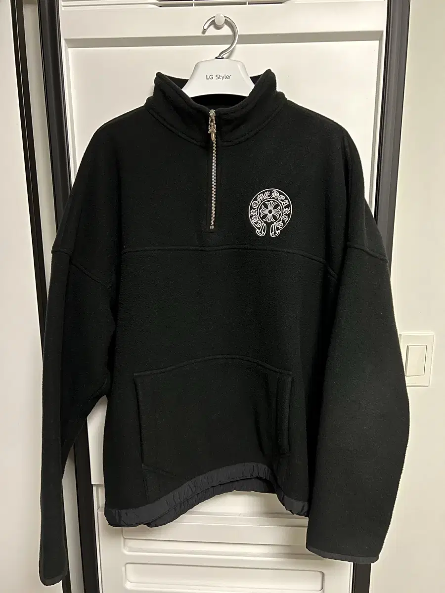 [L] 크롬하츠 홀스슈 플리스 하프집업 반집업 chrome hearts