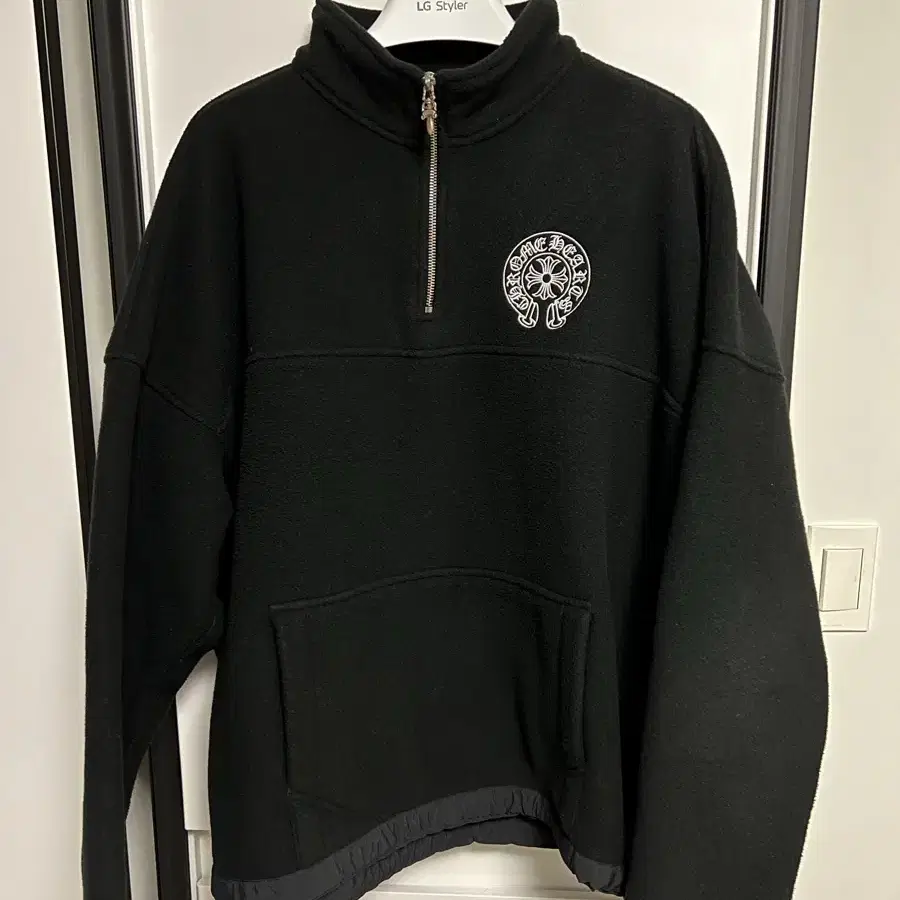 [L] 크롬하츠 울 플리스 하프집업 반집업 chrome hearts