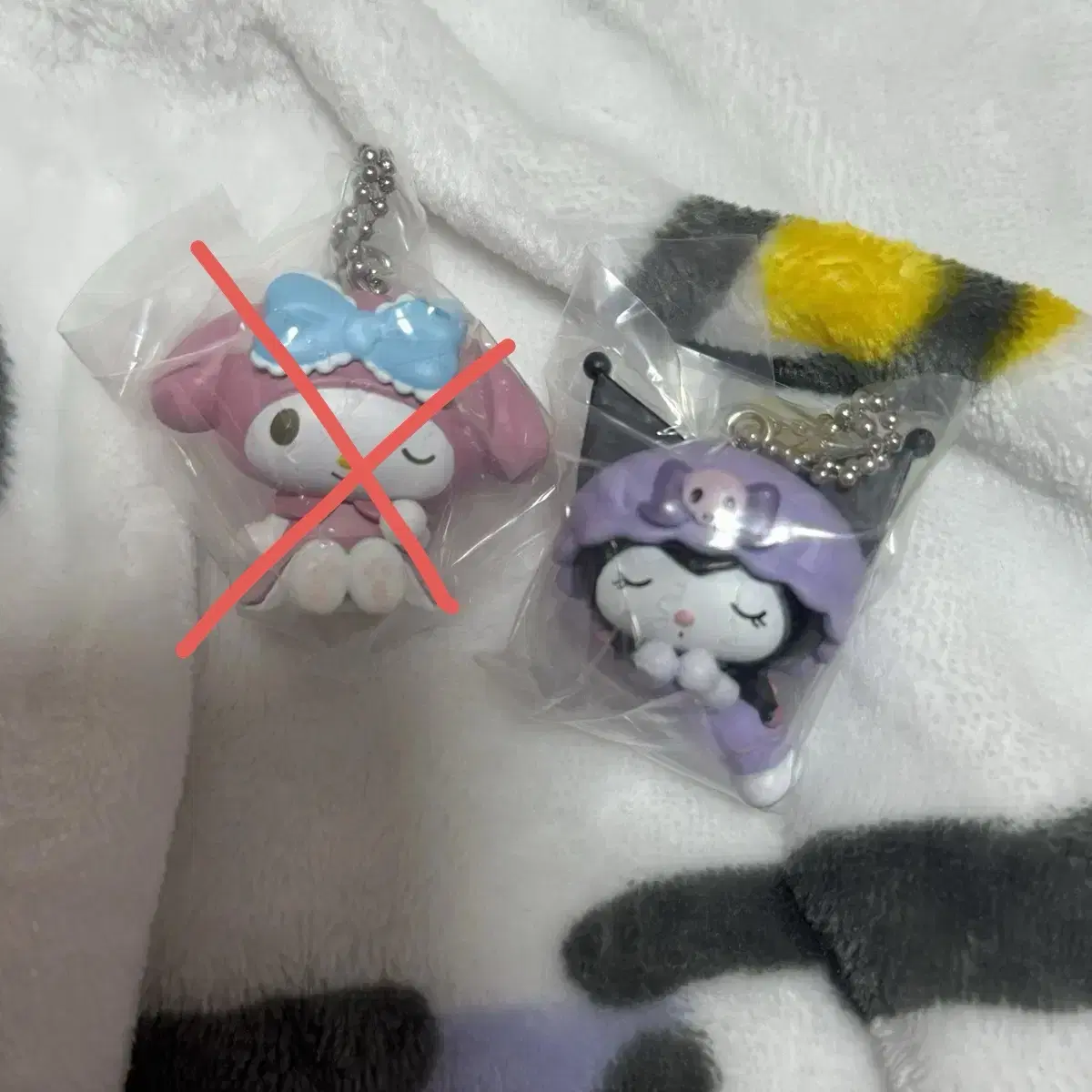 My Melody, Kuromi Pajama Figures Keyring