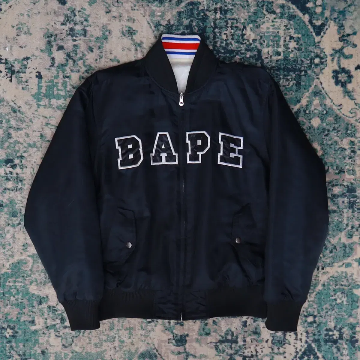 BAPE 베이프 리버시블 퀄팅 자켓 봄버자켓 블랙 M