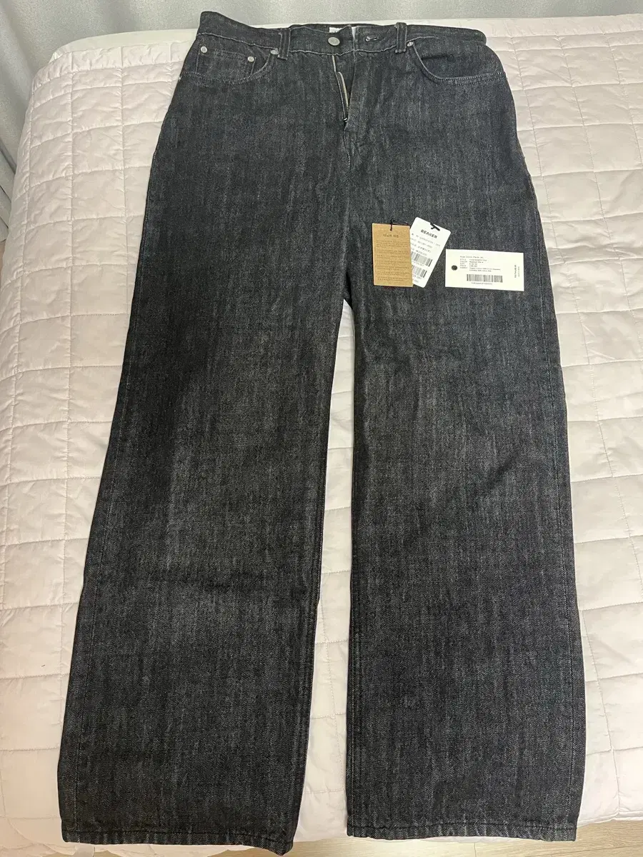 Youth Wide Denim Washed Black 1 size