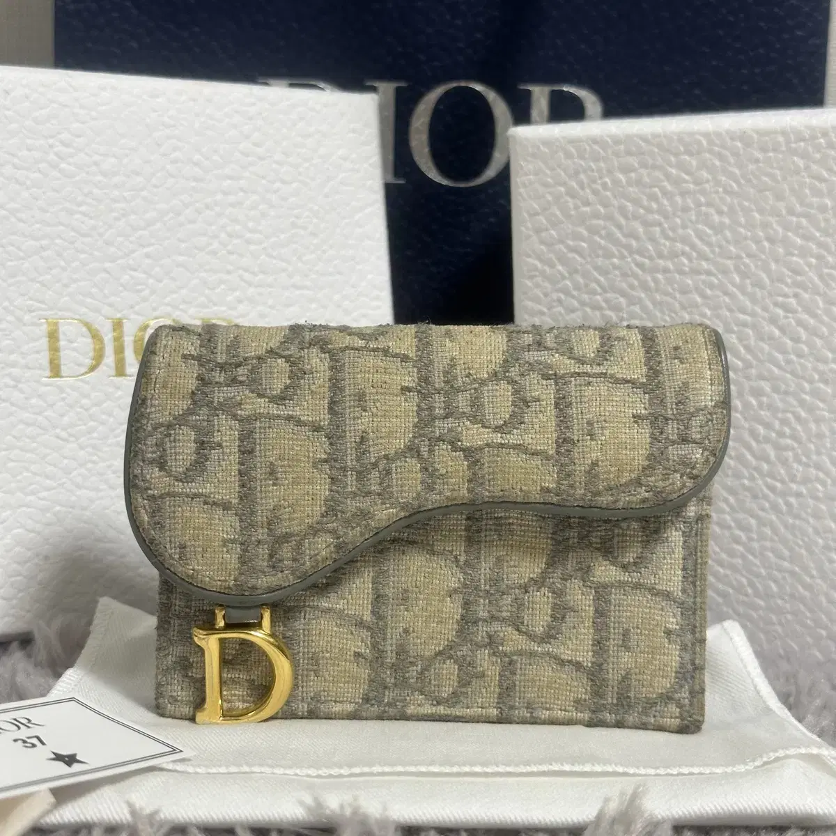 [Full Configuration] Dior Oblique Saddle Flap Card Holder