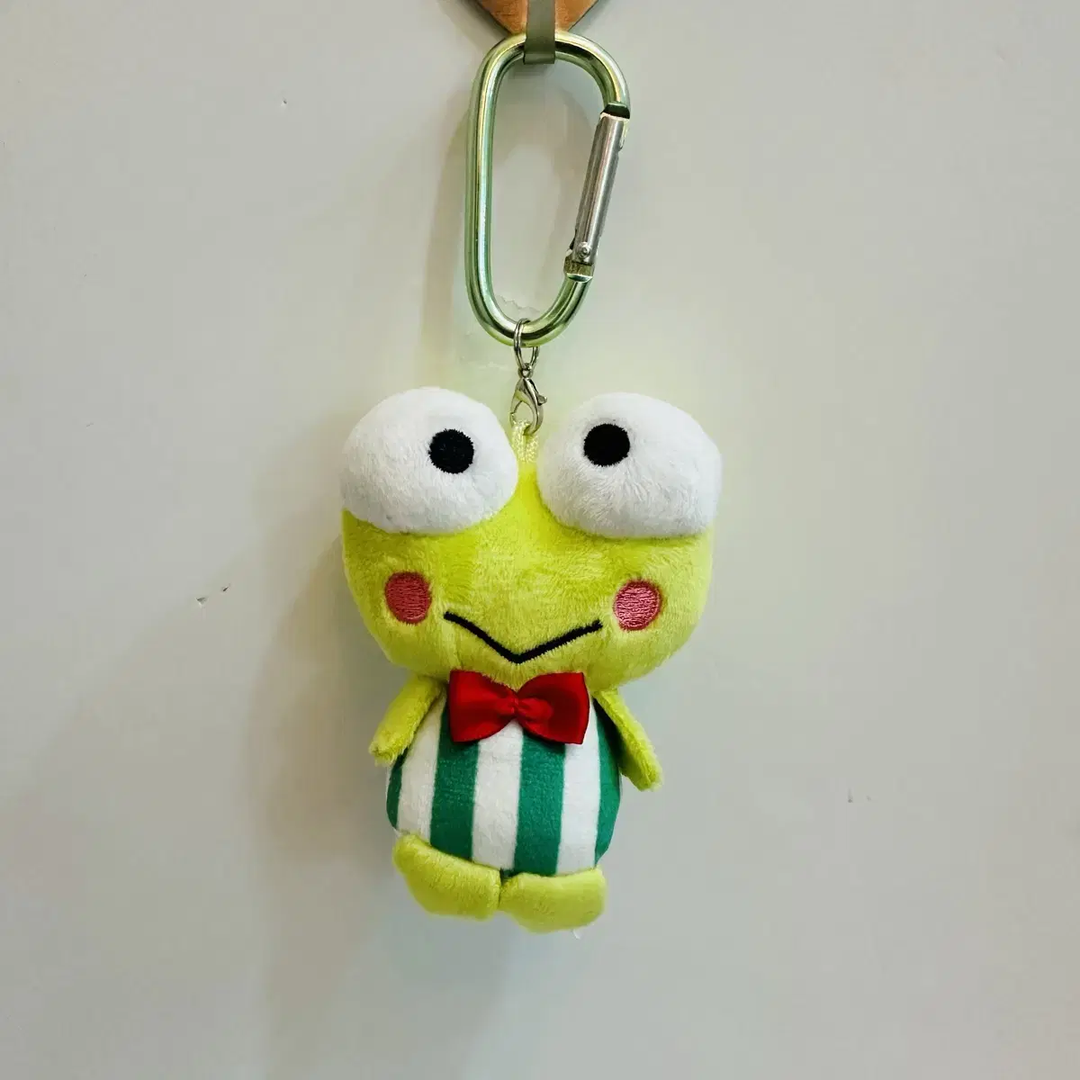 Keroppi mascot doll keyring