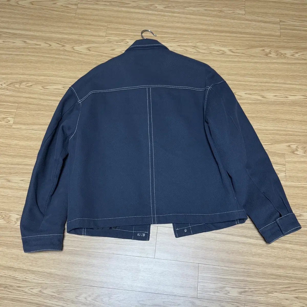 벨리에 Heavy twill over trucker jacket Navy