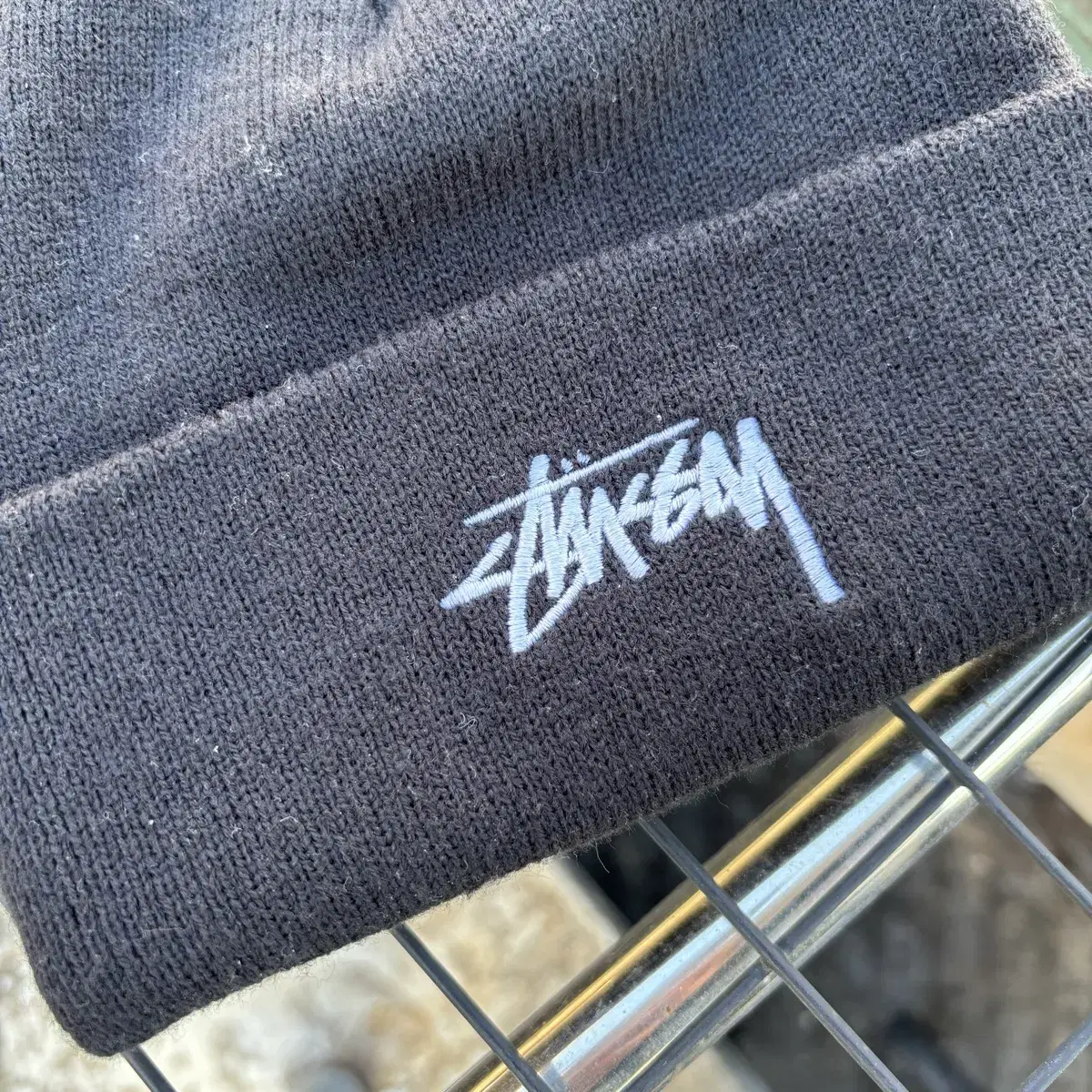 Stussy 스투시 스톡 커프 블랙 비니