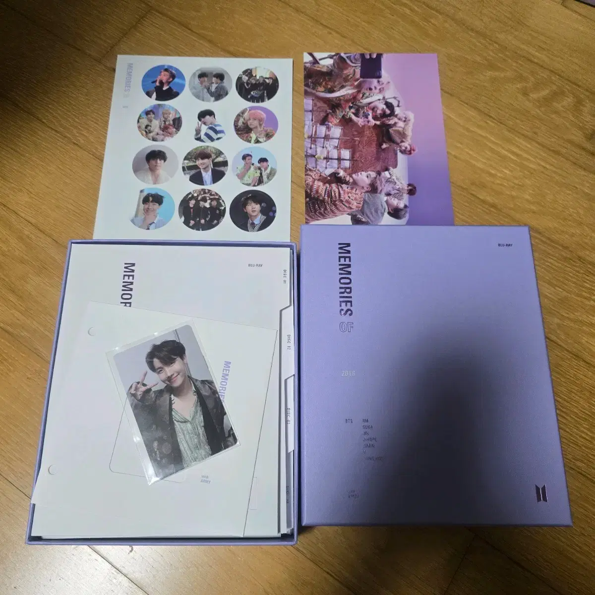 방탄 2018메모리즈 블루레이 호석 포카포함 풀셋양도.  bts HOBI