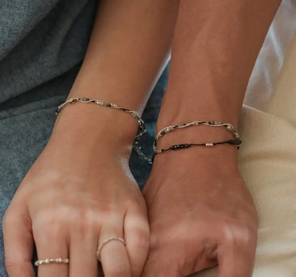 오포르 ofor 다정한 바다, couple line bracelets