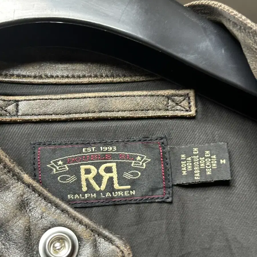 RRL 슬림 모토 레더 자켓 M