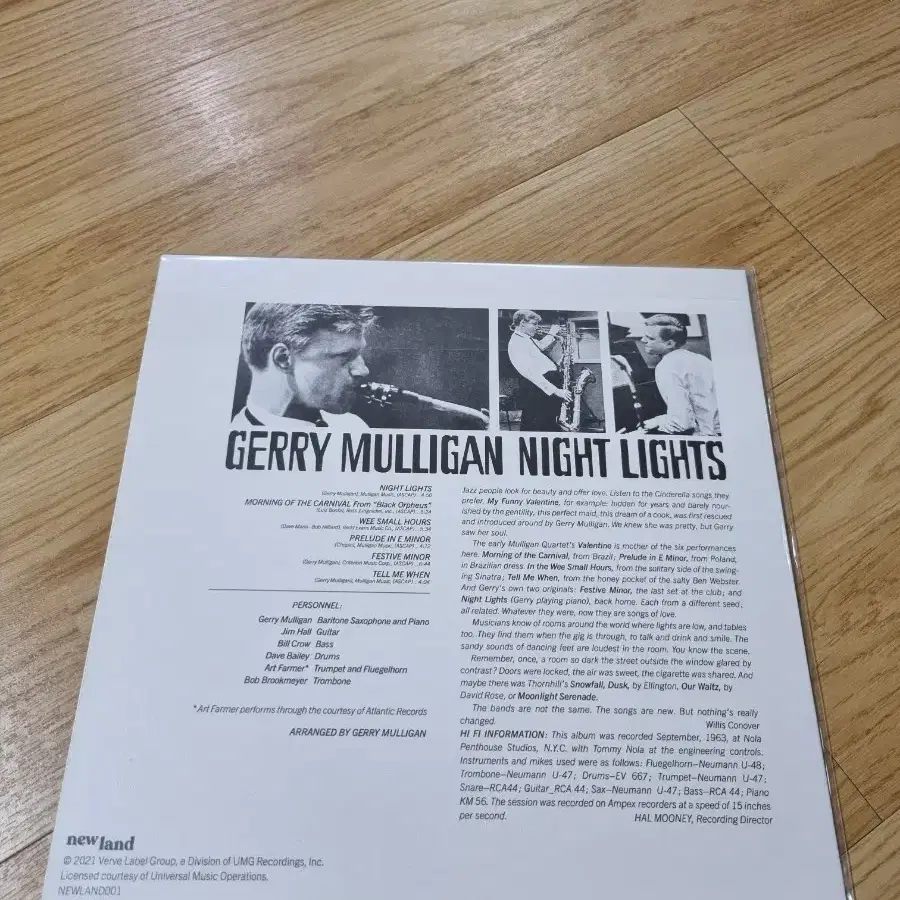 택포)Gerry Mulligan - Night Lights LP 개봉반