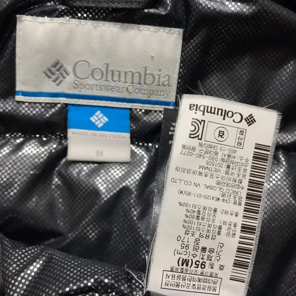 [M, A급] 컬럼비아(COLUMBIA) 덕다운 패딩 자켓