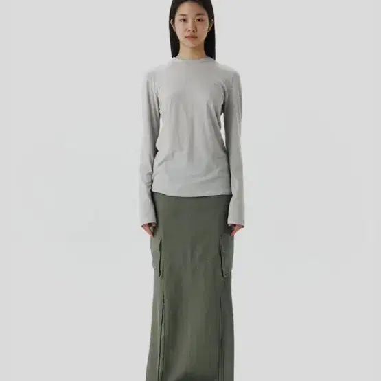 (누마레EE)WOMENS CARGO SKIRTS OLIVE