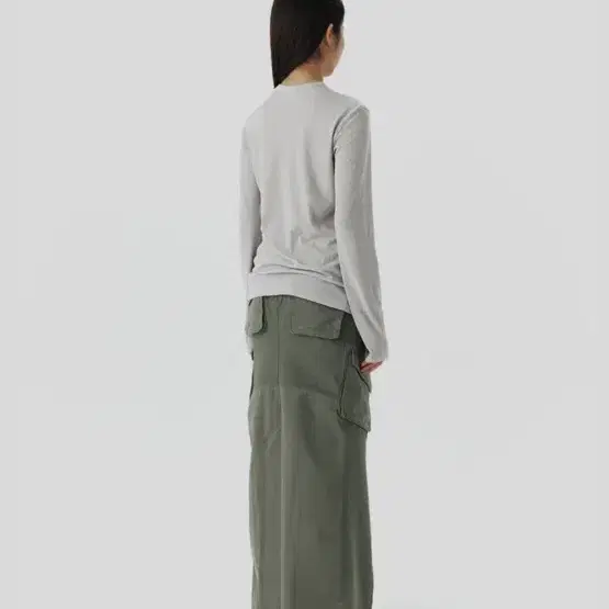 (누마레EE)WOMENS CARGO SKIRTS OLIVE