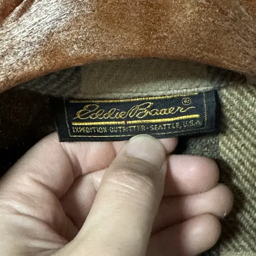 [Eddie bauer] 에디바우어 멜톤 울 체크 컨츄리 자켓