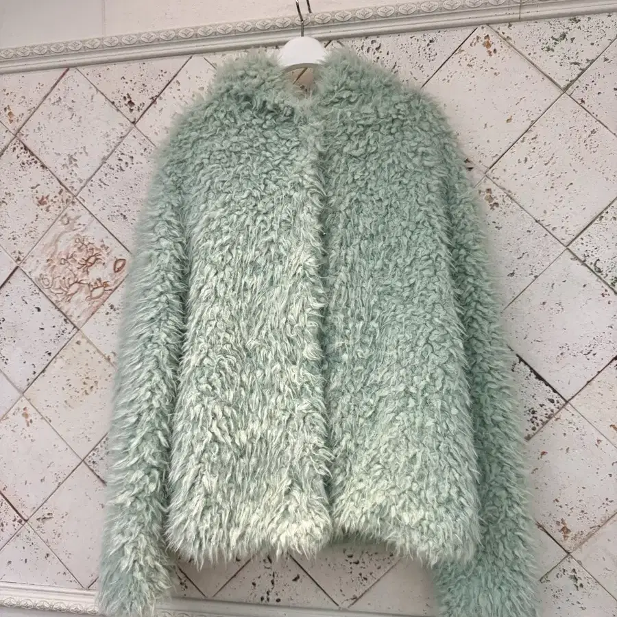 Fur jacket 퍼 후드 자켓 mint