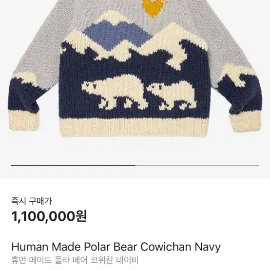 Human Made Polar Bear Cowichan Navy