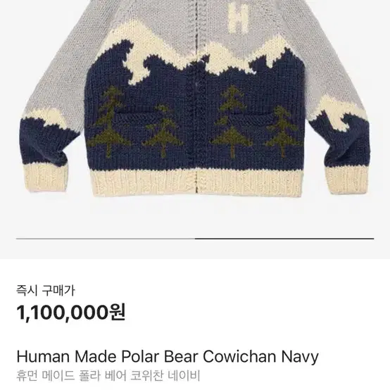 Human Made Polar Bear Cowichan Navy