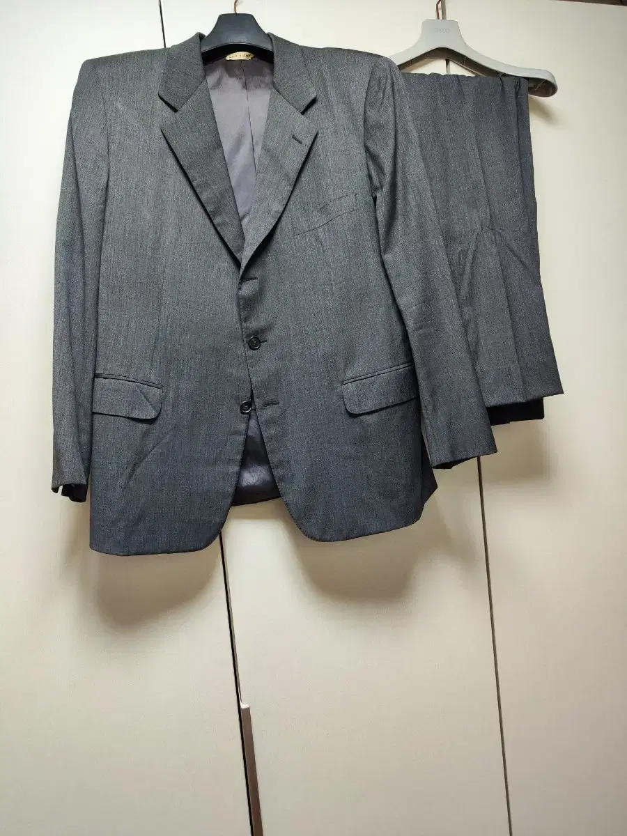 Hermes Genuine Men's Grey Super 150 Suit Set Up 54 Size