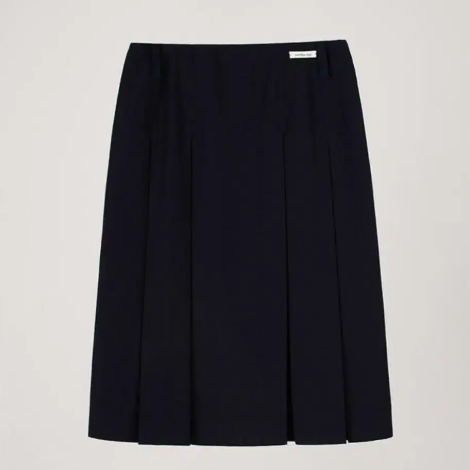 오버듀플레어 스커트 네이비 WOOL PLEATED SKIRT_NAVY