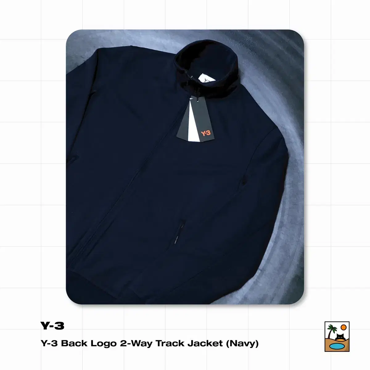 와이 쓰리 Back Logo 2-Way Track Jacket (Navy