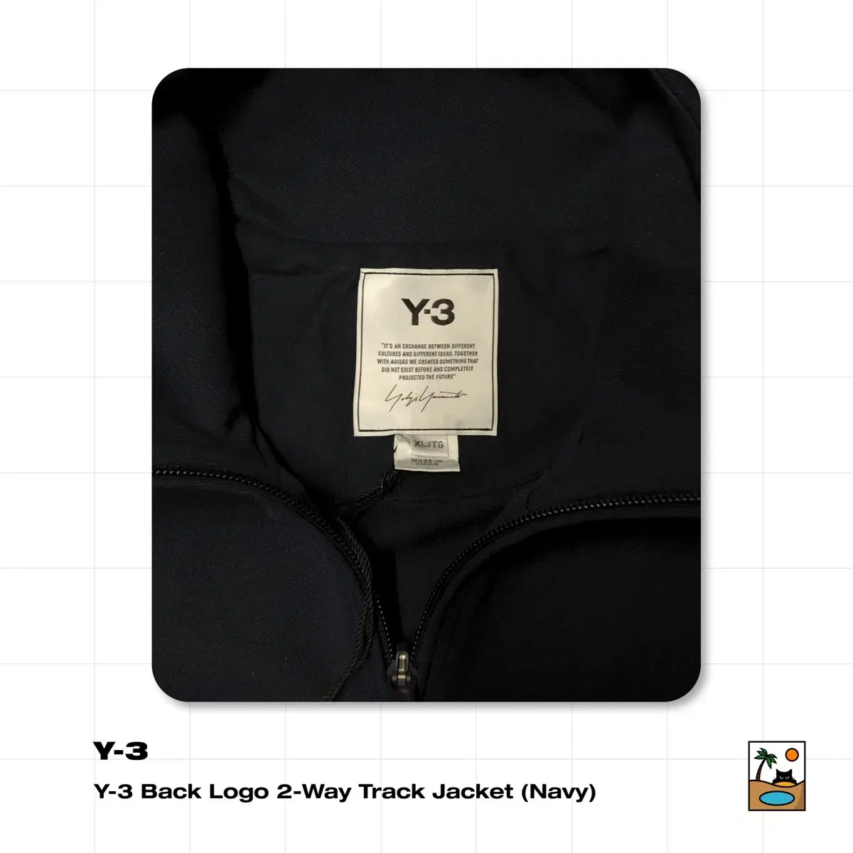 와이 쓰리 Back Logo 2-Way Track Jacket (Navy