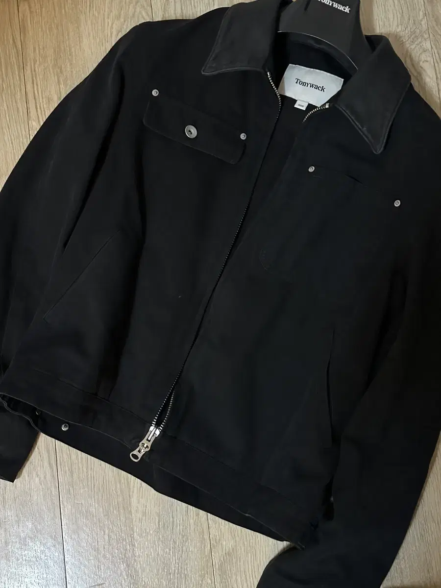 (M) 토니웩  Leather Collar Garment-Washed