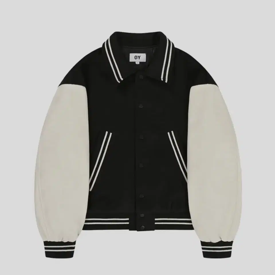 오와이 바시티 자켓 ZIGZAG EMBROIDERY VARSITY JAC