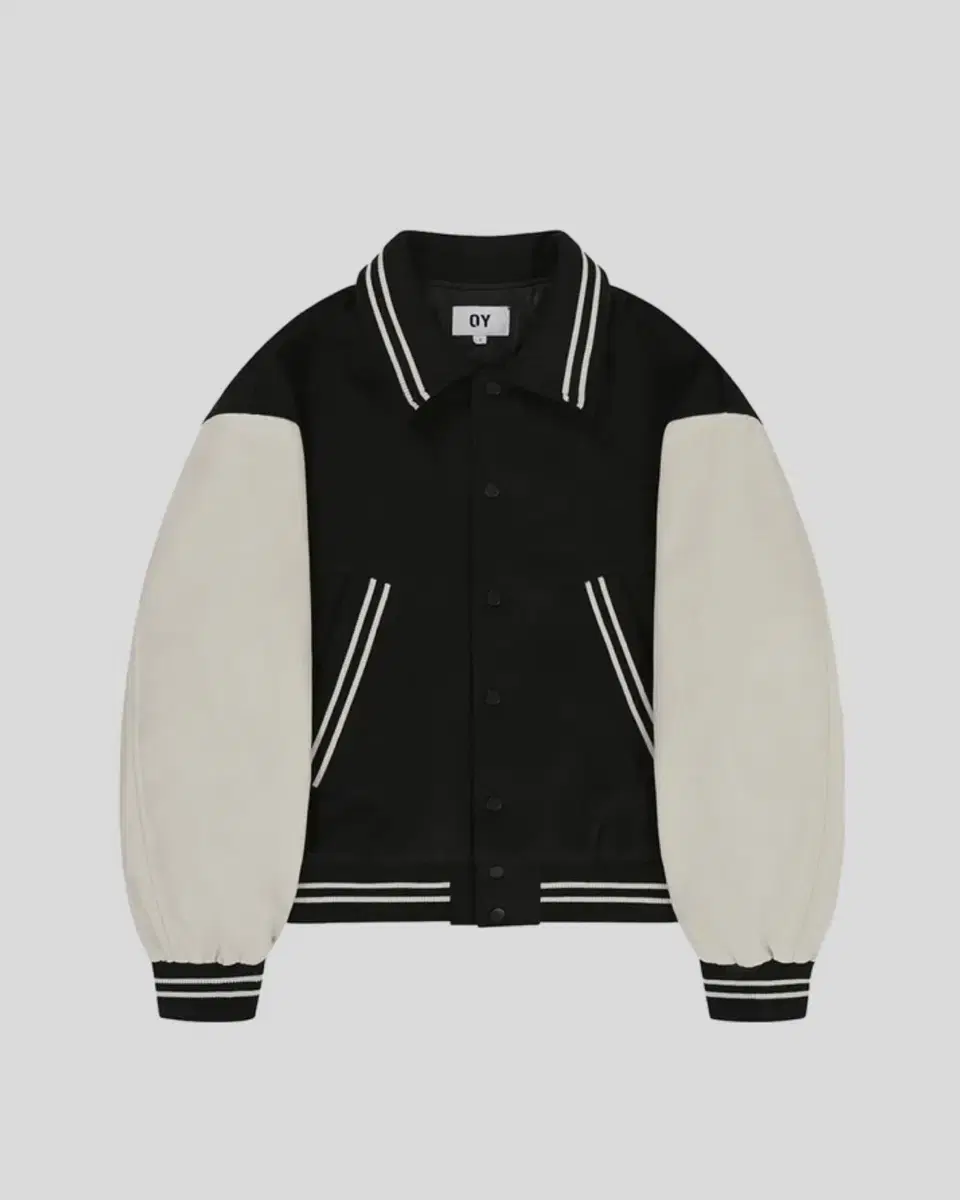 오와이 바시티 자켓 ZIGZAG EMBROIDERY VARSITY JAC