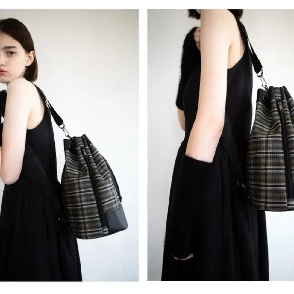 필인더블랭크 Yoko Bucket Bag (M)(check)