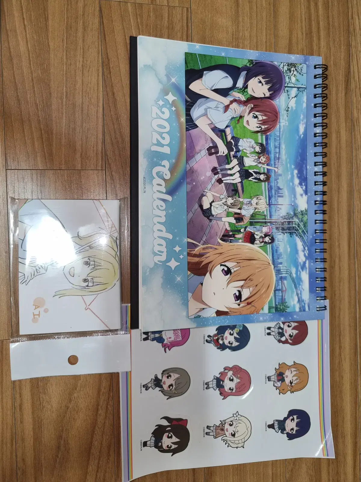 Official LoveLive Nijidong Calendar + Sticker + Post-it + Bookmark Set