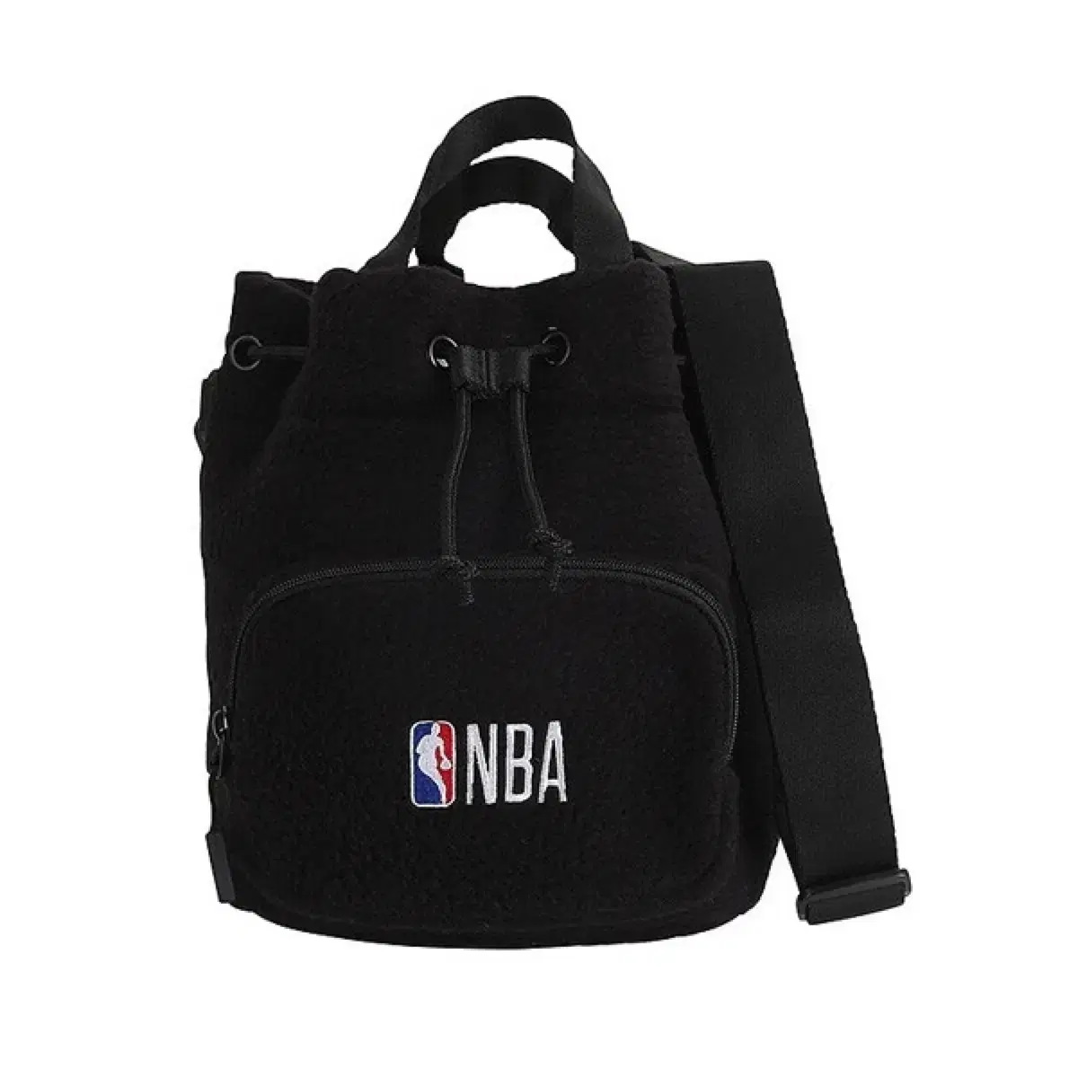 NBA 뽀글이 플리스 버킷백 복조리 가방 블랙 N195AB062P