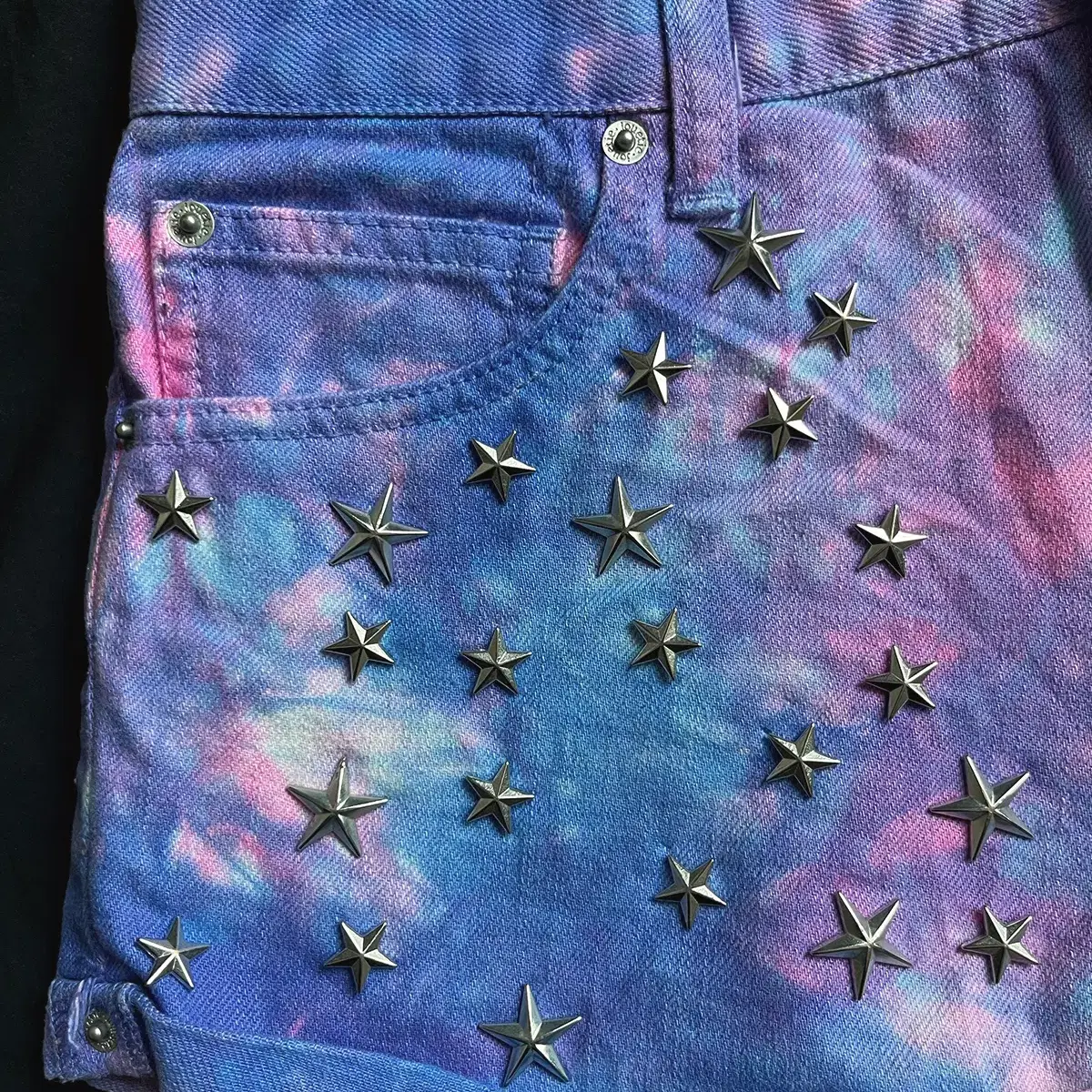 star stud tie-dye pants