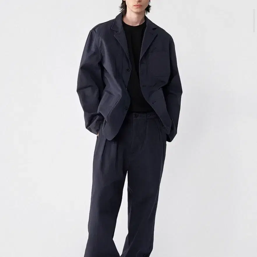 포프롬파더 washed cotton club jacket, pants