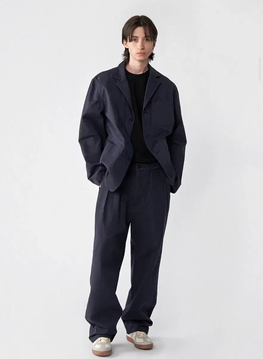 포프롬파더 washed cotton club jacket, pants