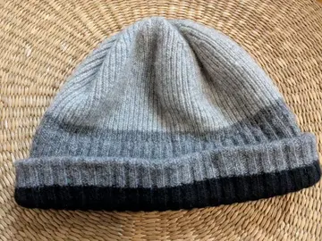 새상품급 마티하MATURE HA. 그레이 블랙 니트 모자 울 캐시미어