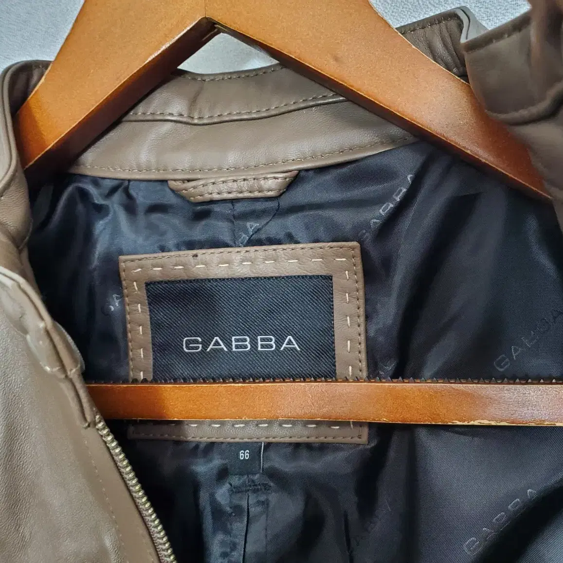 (새제품)GABBA 리얼양가죽자켓