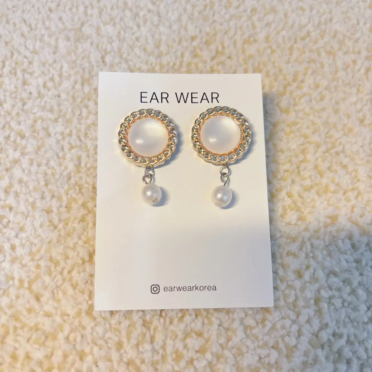 핸드메이드/새상품) EAR WEAR 골드 진주 귀걸이/귀찌 (골드)